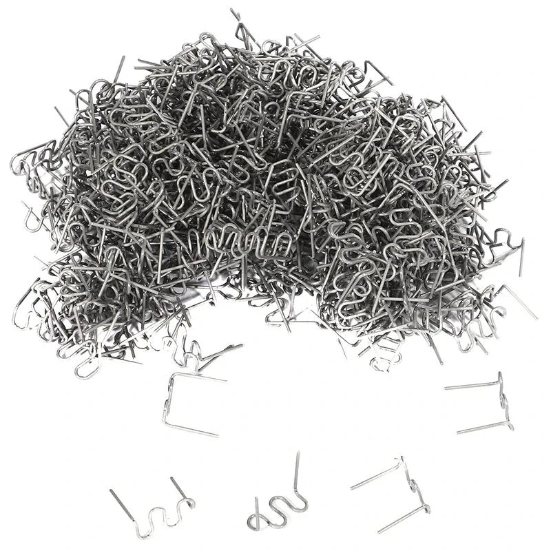 500PCS Wave Repair Staples for Plastic Welder - 0.6mm & 0.8mm Standard Welding Machine Staples
