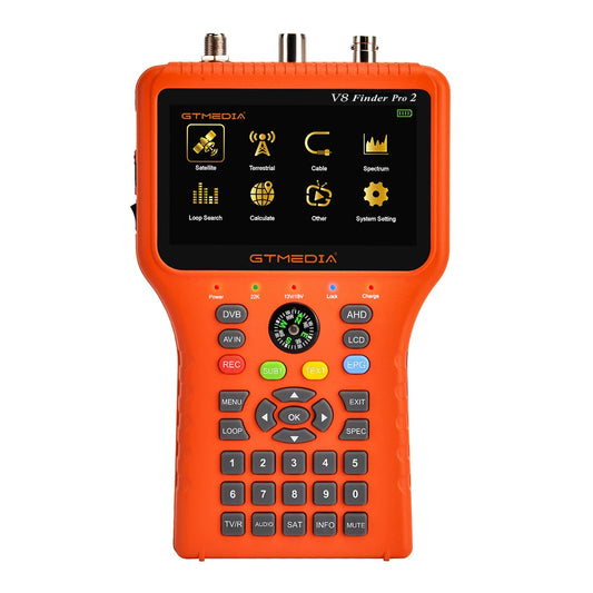 GTMEDIA V8 Finder Pro2 Signal Meter: 4.3 LCD, DVB-S/S2/S2X/T/T2/C Receiver, H.265, 4000mAh Battery