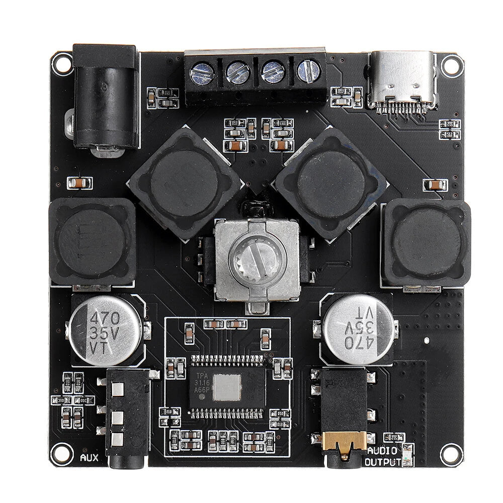 50Wx2 HiFi Bluetooth 5.0 TPA3116D2 Stereo Amplifier Board with USB & AUX