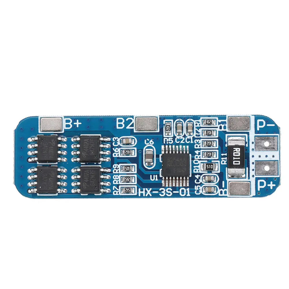 5-Pack 3S 12V 18650 10A BMS Li-ion Lithium Battery Protection Circuit Board (10.8V/11.1V/12.6V)
