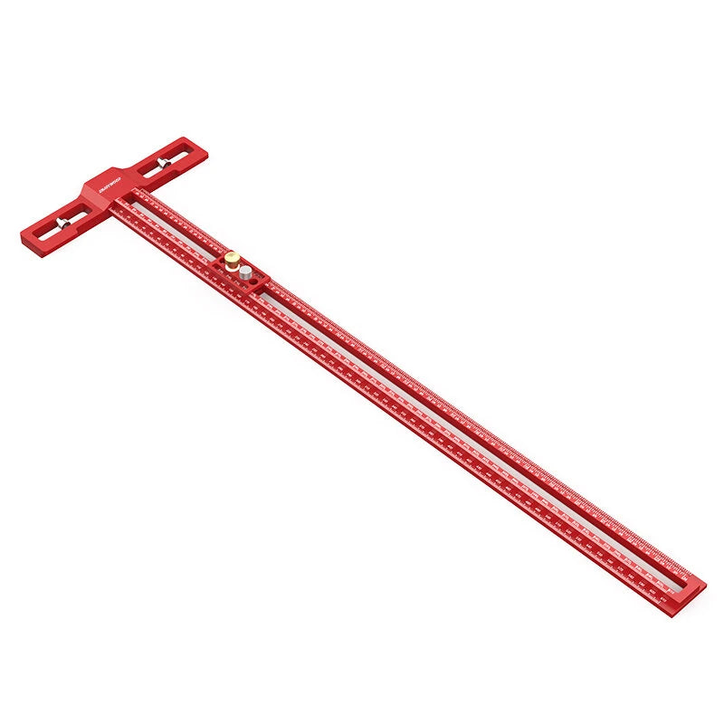 ENJOYWOOD TS-24 Multi-Function Scribing Ruler with Snap-In Slider & Adjustable Length for Precision (400mm/600mm)
