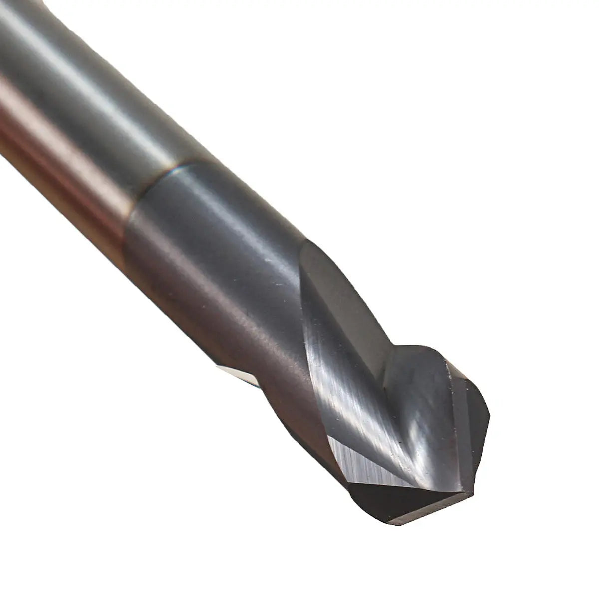 Drillpro 2pcs 6mm 2-Flute 90° Chamfer Mill HRC45 Carbide End Mill Cutter