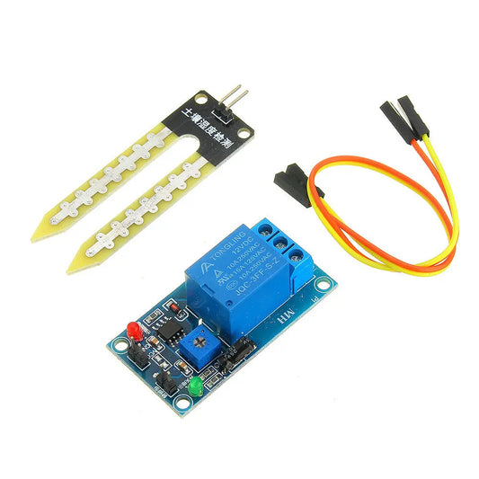 12V DC Relay Controller & Soil Moisture Sensor Module - Auto Watering System (10pcs)