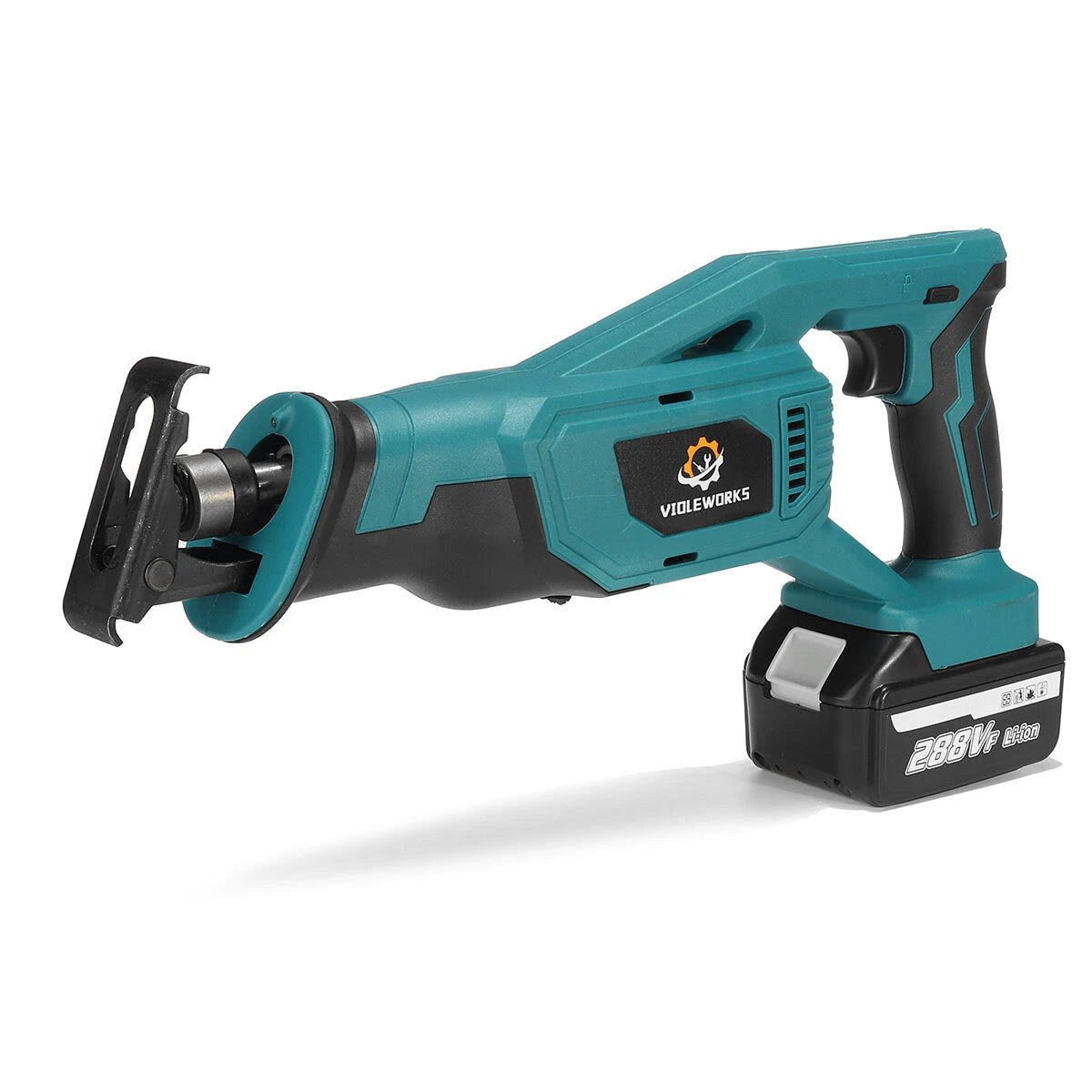 VIOLEWORKS 18V Cordless Reciprocating Saw with 4 Blades, Includes 1/2 Batteries for Woodworking Tasks