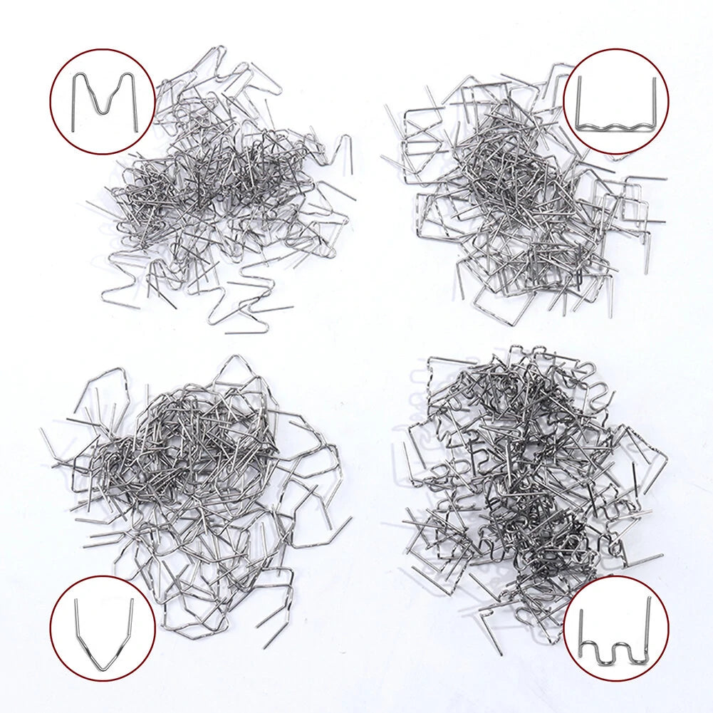 500PCS Wave Repair Staples for Plastic Welder - 0.6mm & 0.8mm Standard Welding Machine Staples