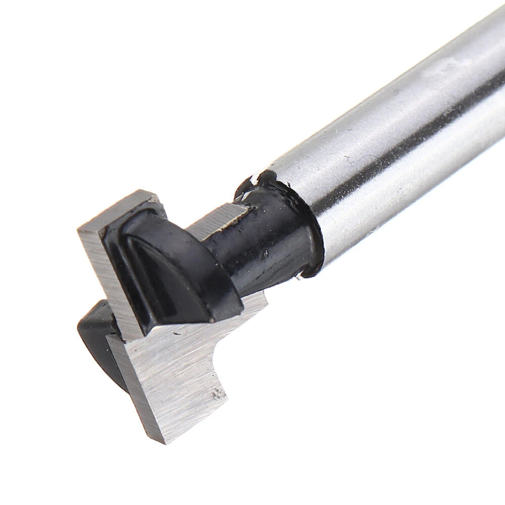 Woodworking T-Shaped Keyhole Milling Cutter Set – Round Shank 1/4 Inch, Sizes 1/2, 3/8, 5/16 for Trimmer