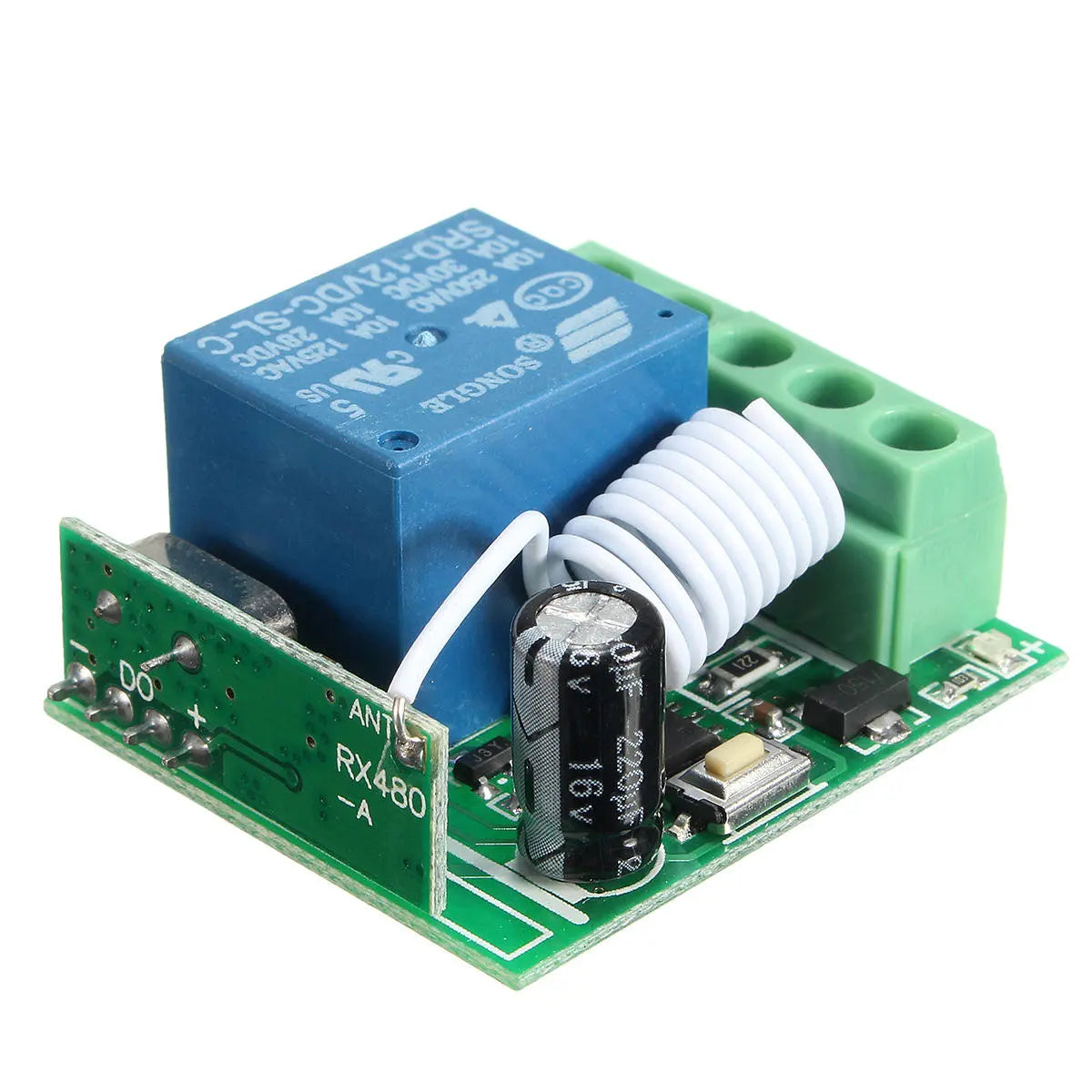 5-Pack DC12V 10A 1CH 433MHz Wireless RF Remote Control Relay Switch Receiver