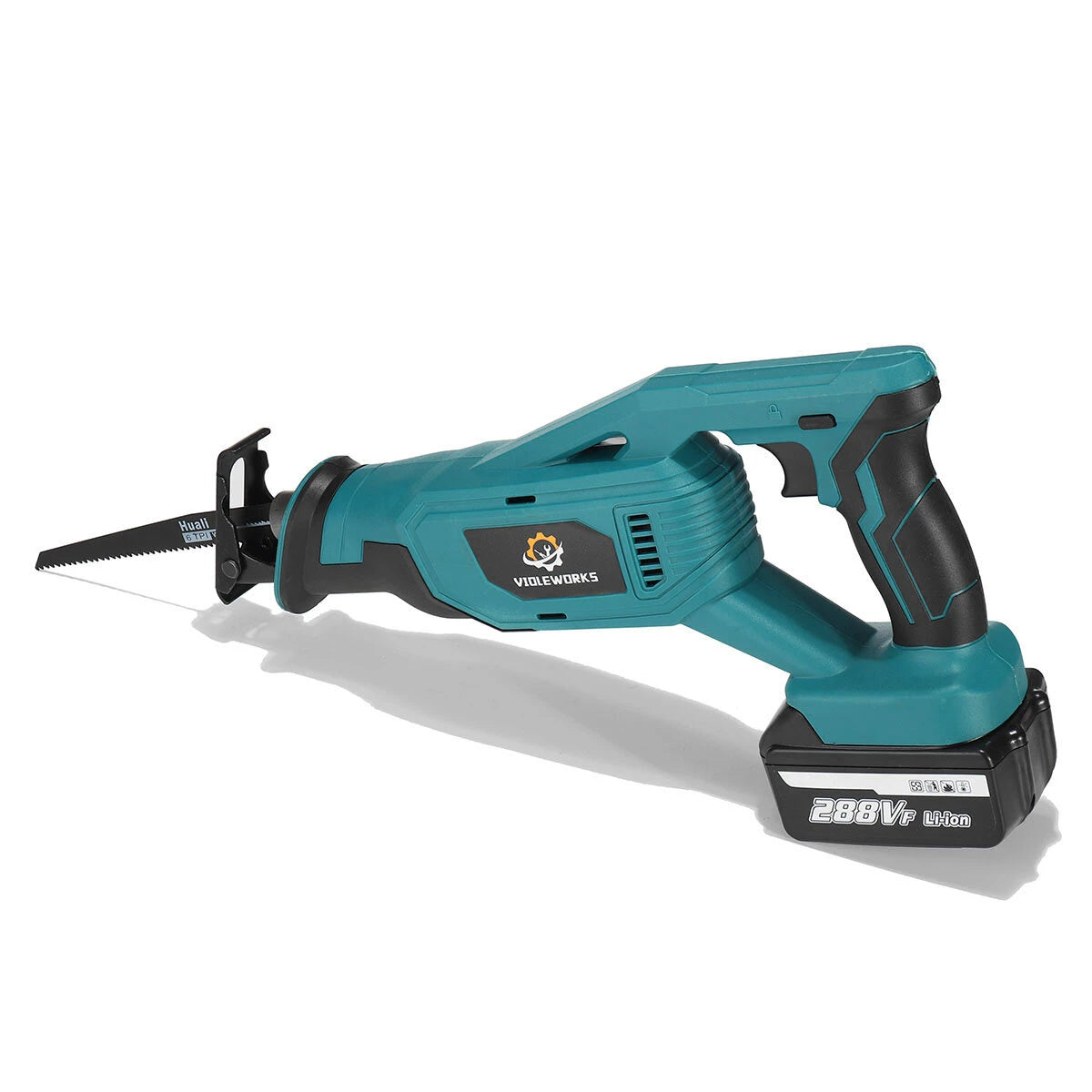 VIOLEWORKS 18V Cordless Reciprocating Saw with 4 Blades, Includes 1/2 Batteries for Woodworking Tasks