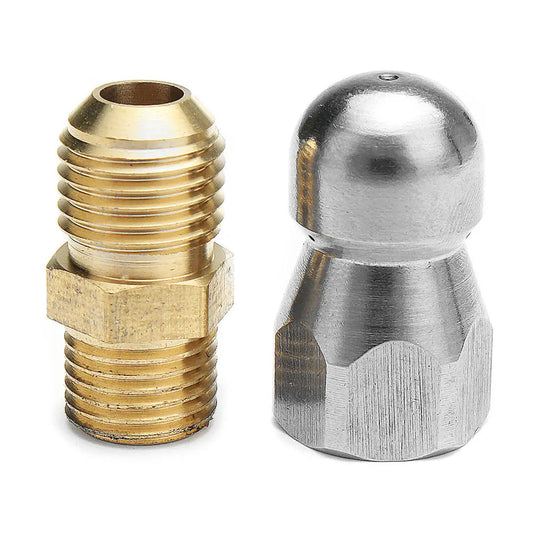 M14 Thread High Pressure Drain Cleaning Nozzle - 1 Front, 3 Rear for Pipe Dredging