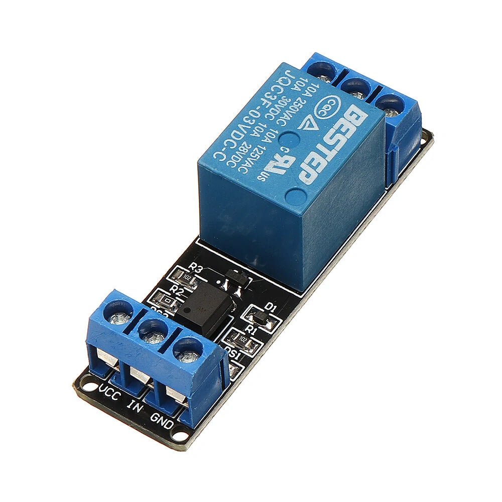 BESTEP 1-Channel 3.3V Relay Module with Optocoupler Isolation for Arduino Boards