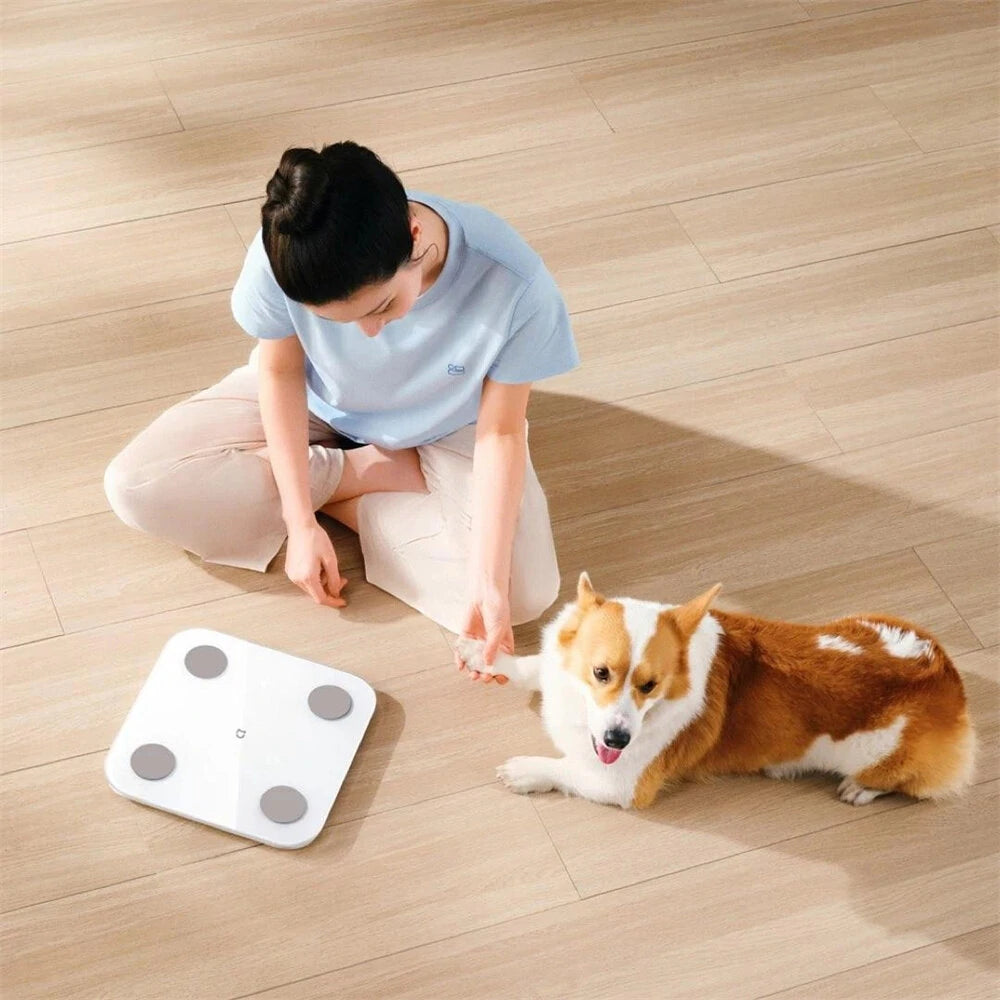 Xiaomi Mijia S400 Smart Body Fat Scale with Dual Frequency Bioelectrical Impedance, 25 Health Metrics, Heart Rate Monitor, Multi-User Memory, & Bluetooth 5.0 App Integration