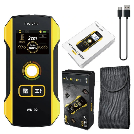 FNIRSI WD-02 Wall Scanner: Metal, AC Wires, Pipes & Rebars Detector with Indicator Light