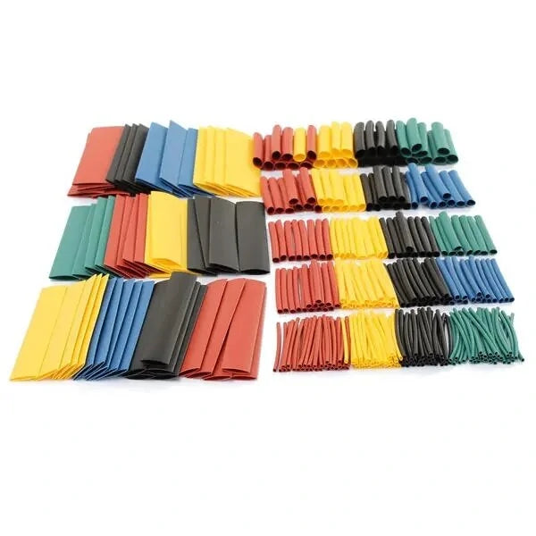 Halogen-Free Heat Shrink Tubing Kit, 328PCS, 5 Colors, 8 Sizes, 2:1 Polyolefin