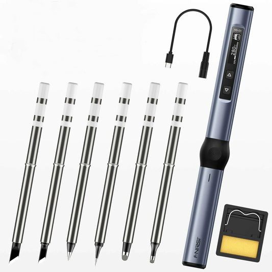 PD65W FNIRSI HS-01 Intelligent Portable Soldering Iron with Internal Heating, Digital Display, and Constant Temperature Welding Maintenance