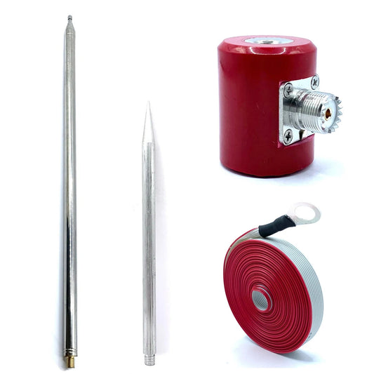 5M QRP Antenna 300W 14-30MHz Stainless Steel 1/4 Wavelength for USDX Radio