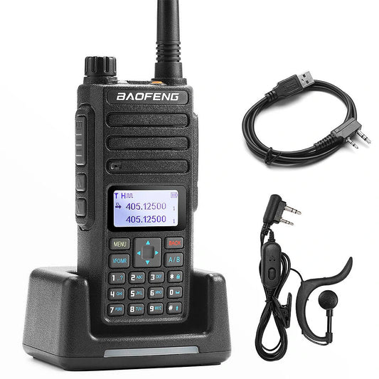 Baofeng DR-1801 Dual Band Walkie Talkie - 5W/1W, 2200mAh, SMS, Emergency Alarm, Dual Mode DRM Digital Radio