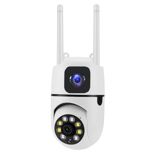 Guudgo 2MP 1080P Dual Lens WiFi Surveillance Camera with 360° Panoramic HD Night Vision, Humanoid Tracking, Two-Way Audio, Wireless CCTV IP, Remote APP Control