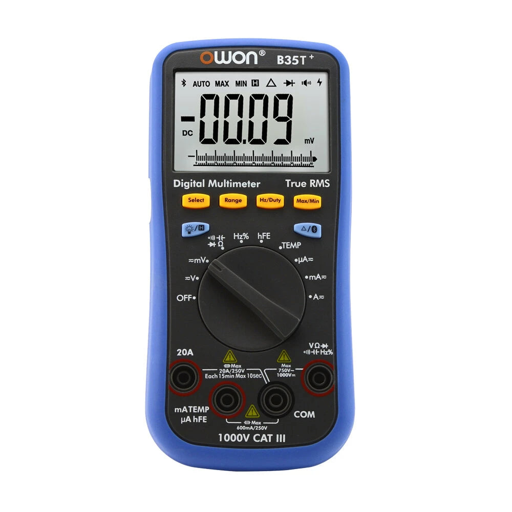 OWON B35T+ True RMS Bluetooth Multimeter & Datalogger with Temperature Meter & Multi-Connection Record