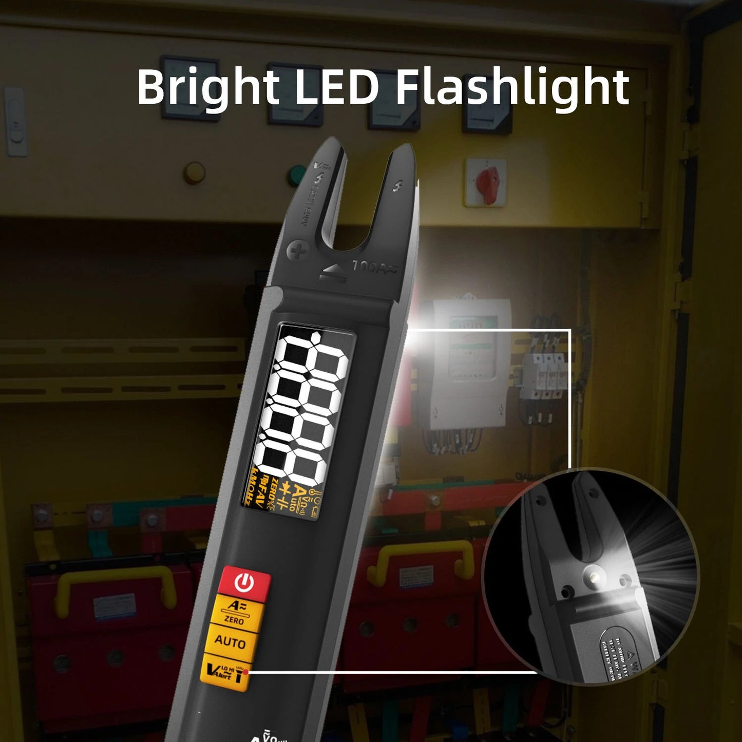 BSIDE U1 Intelligent Multimeter: LED Flashlight, AC/DC Recognition, Reliable Burn Protection, Capacitance Test, V~Alert Live Wire Check - Essential for Electrical Maintenance