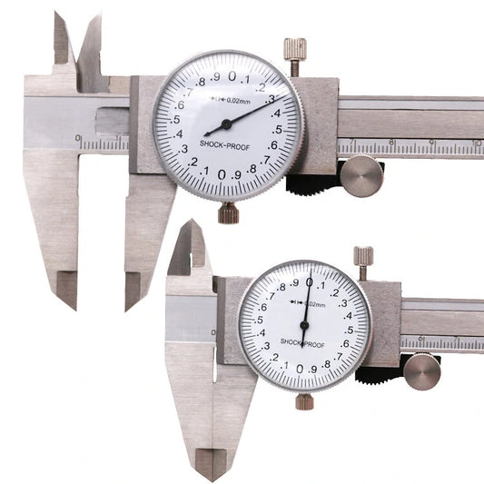 Shock-Proof Stainless Steel Precision Vernier Caliper - 0-150mm/0.02mm Metric Dial Gauge Measuring Tool