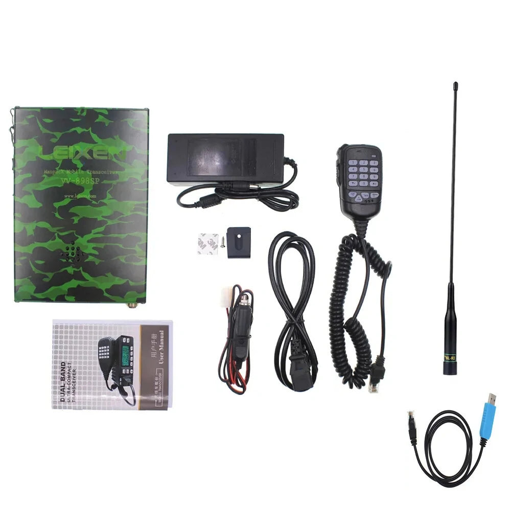 Dual-Band Mobile Radio Transceiver VV-898SP, 25W, 12000mAh Battery, 136-174MHz & 400-470MHz, USB FM Receiver
