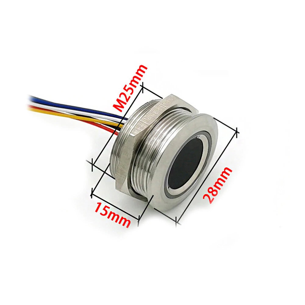 R503 Capacitive Fingerprint Sensor with Two-Color LED Indicator, Circular MX1.0-6pin, DC3.3V