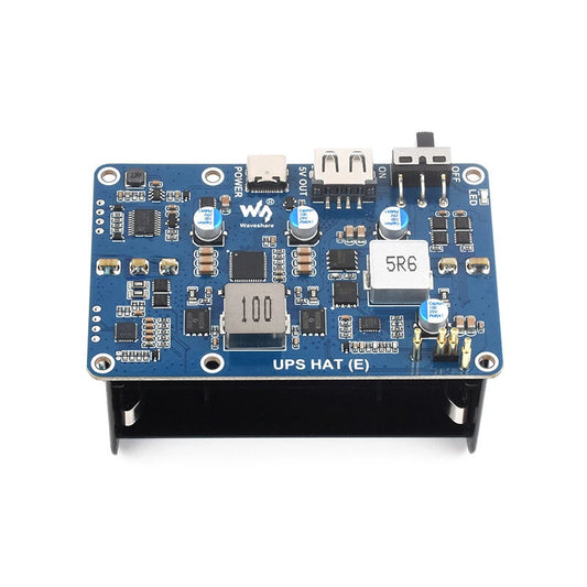 Raspberry Pi UPS HAT E Power Supply Module, 5V 6A Type-C Fast Charging, I2C Monitoring for Pi 5/4B/3B+