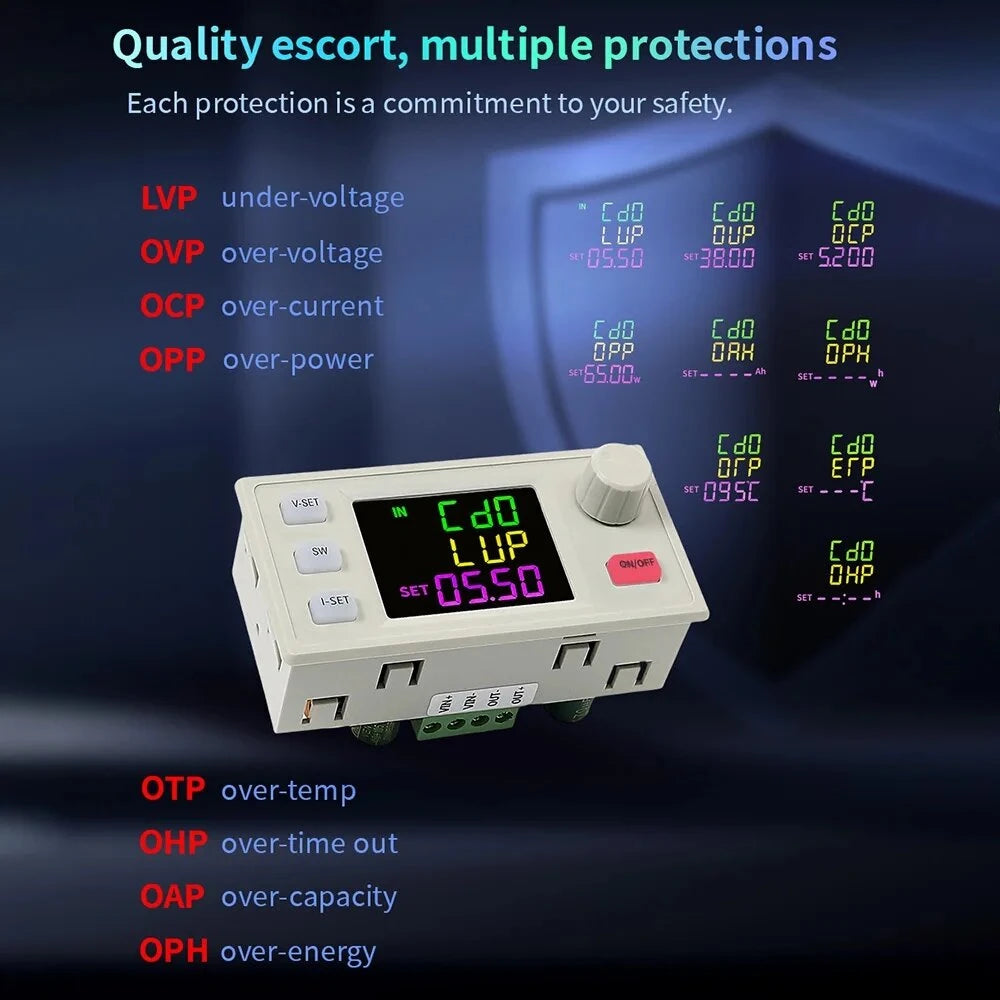 CNC DC Regulated Power Supply SK60X with MPPT, Keyboard Indicator, Adjustable DC Step-down for Solar Charging