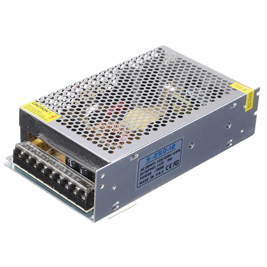 AC to DC 12V 20A 250W Switching Power Supply with Fan, 200x110x50mm