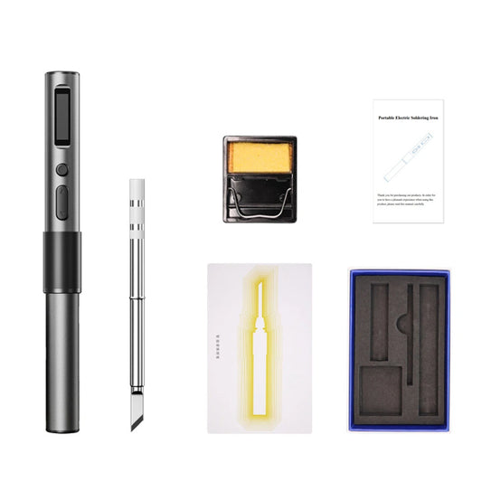 65W T65 Smart Soldering Iron with Fast Heating, Adjustable Temperature (150~450℃), Auto Sleep, PD+QC Fast Charging, Aluminum Alloy Handle, Includes 1 Heating Core