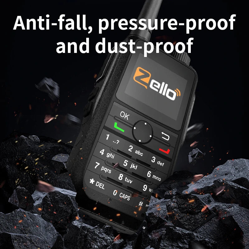 Zello DG6300 Long Range Walkie Talkie - WiFi, Bluetooth, GPS, IP67 Waterproof, Type-C Rechargeable Handheld Transceiver