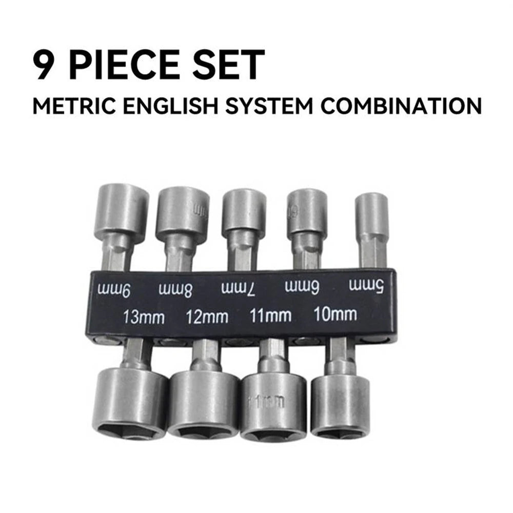 Electric Hexagon Screwdriver Socket Set - 14/9 Piece Non-Magnetic Combination