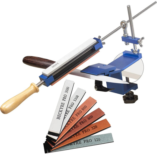 Adjustable Angle Knife Sharpener System with Whetstone Kit