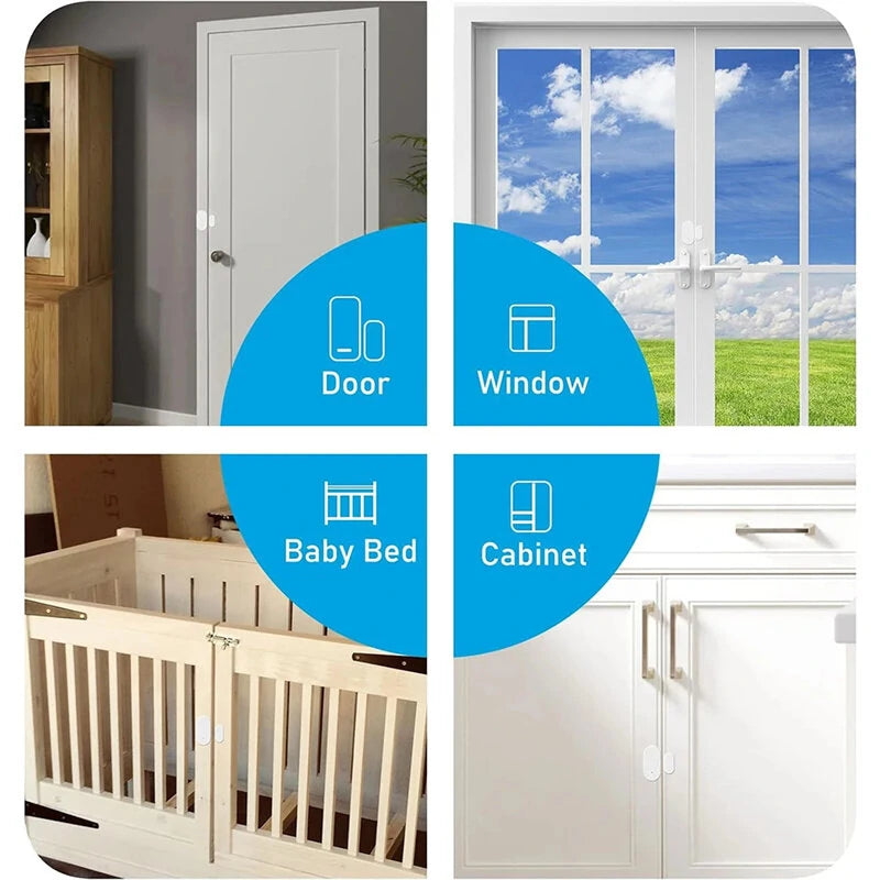 Tuya Smart Zigbee Door/Window Sensor - Alarm & Security Detector, Works with Alexa & Google
