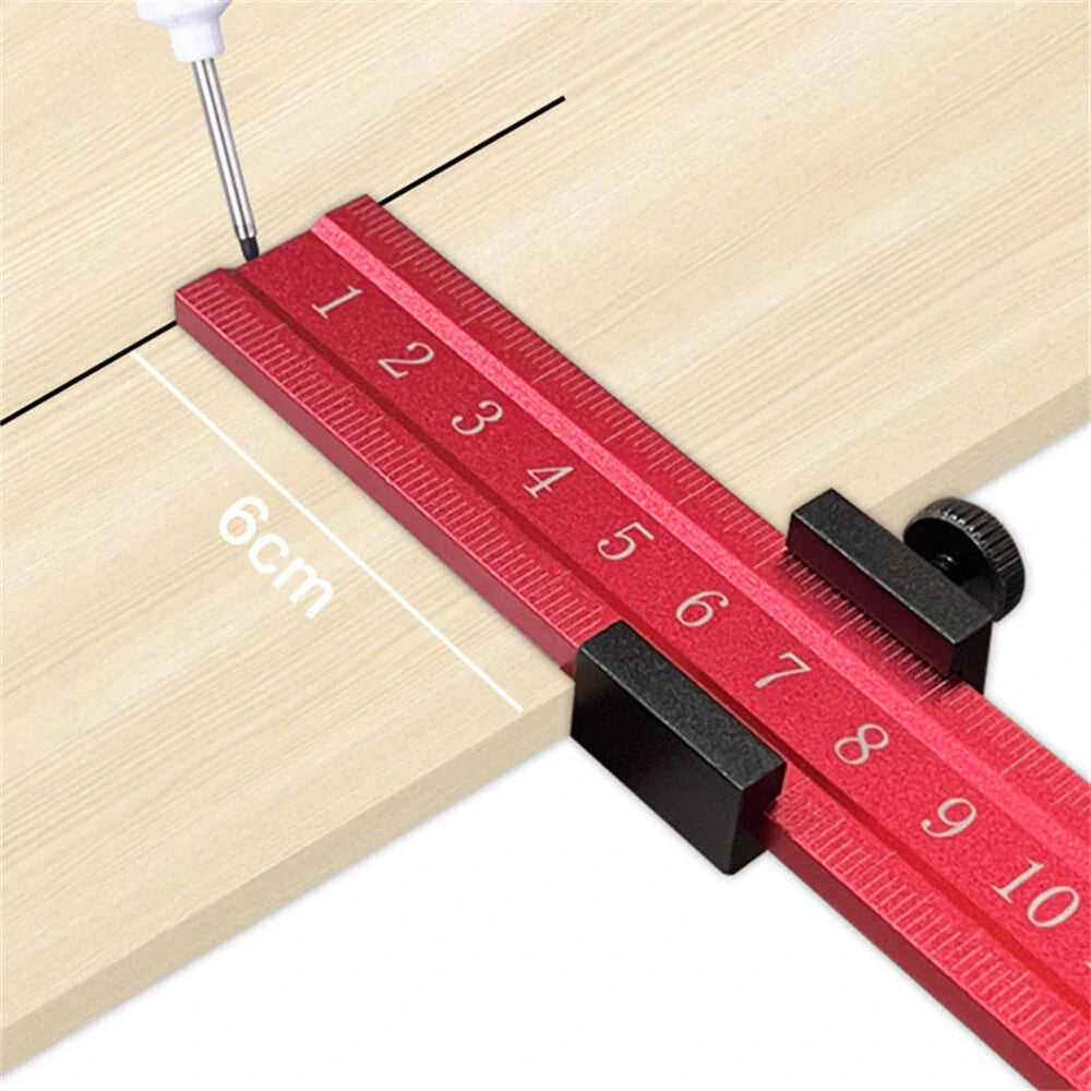 Multifunctional Aluminum Woodworking Positioning Block and Ruler Scale