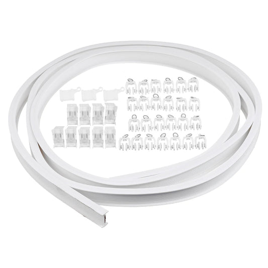 3M Bendable Ceiling Curtain Track: Flexible Window Rod & Curved Shower Rail
