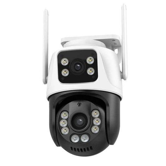 6MP Dual Lens PTZ Outdoor Wifi Dome Camera with Human Detection & Color Night Vision - ICSEE App, EU Plug
