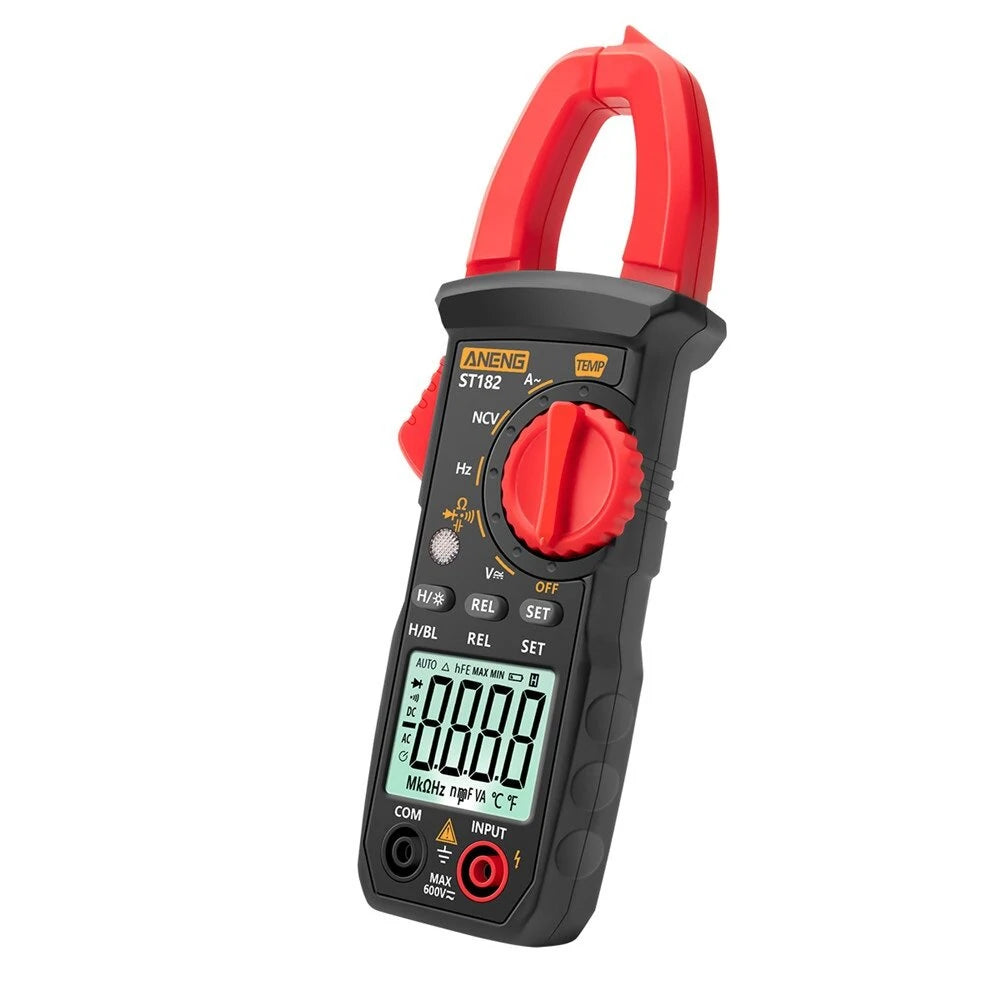 Digital Clamp Multimeter ANENG ST182 - AC/DC Voltage Tester, Capacitance, Hz, Ohm, NCV Test