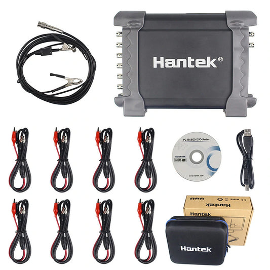 Hantek 1008C: 8-Channel USB Automotive Oscilloscope & Programmable Generator with HT25 Probe