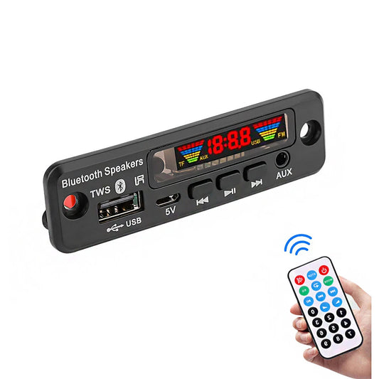 Bluetooth 5.0 MP3 Decoder Kit: LED Display, APE Lossless, TWS, FM, USB, AUX, EQ - 3Pcs Car Accessories