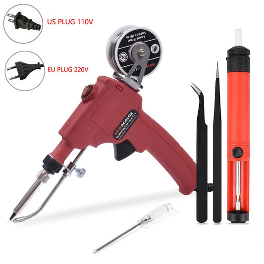 60W Automatic Soldering Iron with Desoldering Pump and Tin Gun for Circuit Board Repair & DIY