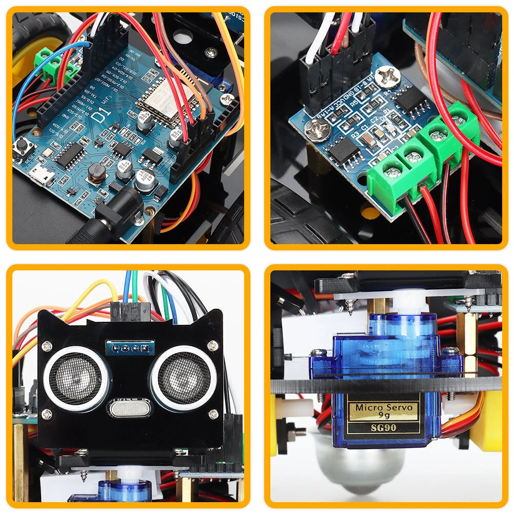 2WD Smart Robot Car Kit for Arduino: ESP8266 ESP12E D1 WiFi Board - Automation & Electronic Robotics Starter Kit