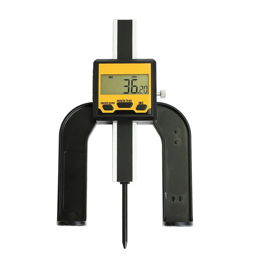 Aluminum Digital Depth Gauge, 0-80MM Range, 0.01MM Precision LCD Display, Multifunction Tool for Woodworking & Electronics