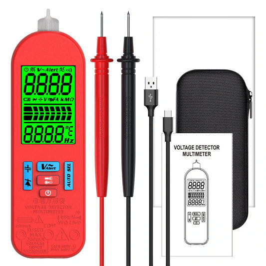 BSIDE A2 TechMaster TM-2000 Digital Multimeter, Auto-Range Electrical Tester, LCD Display, 6000 Count Precision