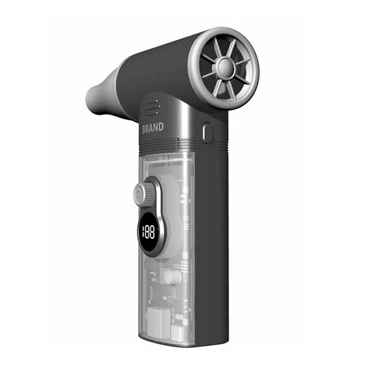 Portable Remote Control Fan with 5000mAh Power Bank, Adjustable Wind Speed, LED Brightness, Digital Display & Fast Charging for Emergencies