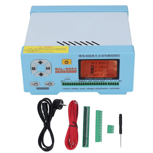 SUNKKO BAL-5624 Energy Transfer Equalizer & Balancer for 2S-24S Li-ion/LiFePO4 Batteries, 5A High Current, Optimal Voltage Balance, Compact & Quick Charge, Prolongs Battery Life