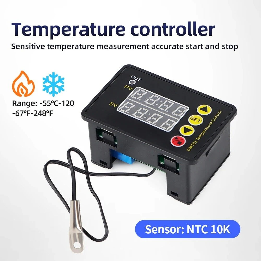 ZFX-G3051 Digital Thermostat Controller with NTC Sensor for Heating & Cooling, AC110-220V