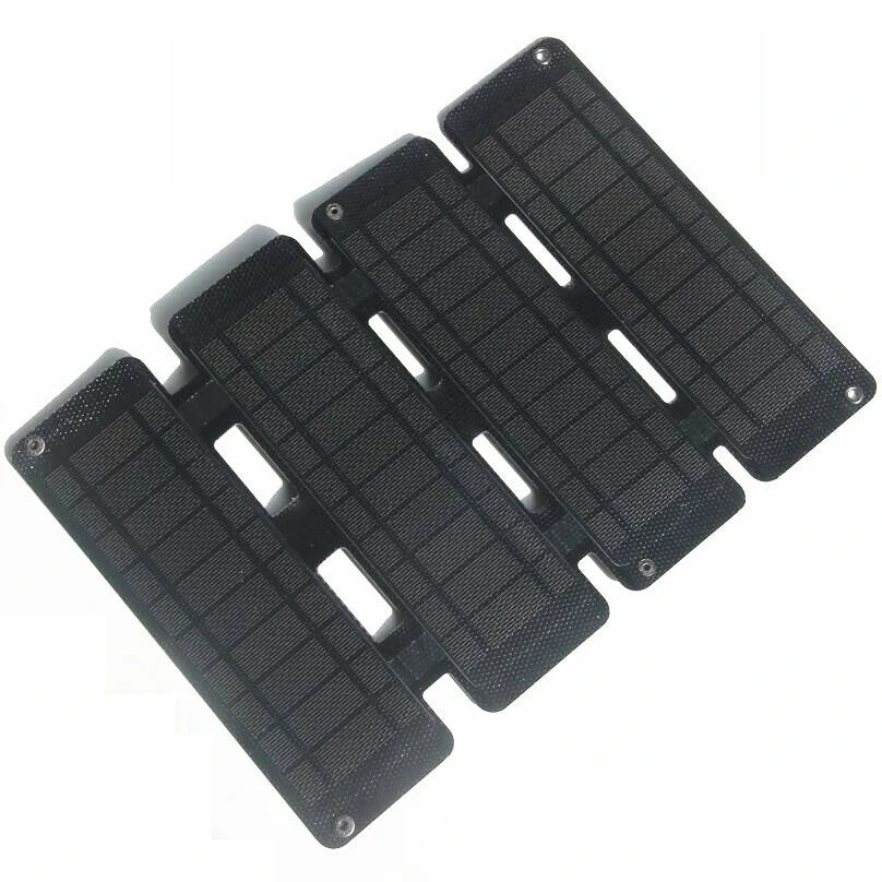 ETFE 14W 5V Solar Folding Charger with Dual USB for Outdoor Mobile Power Bank Charging