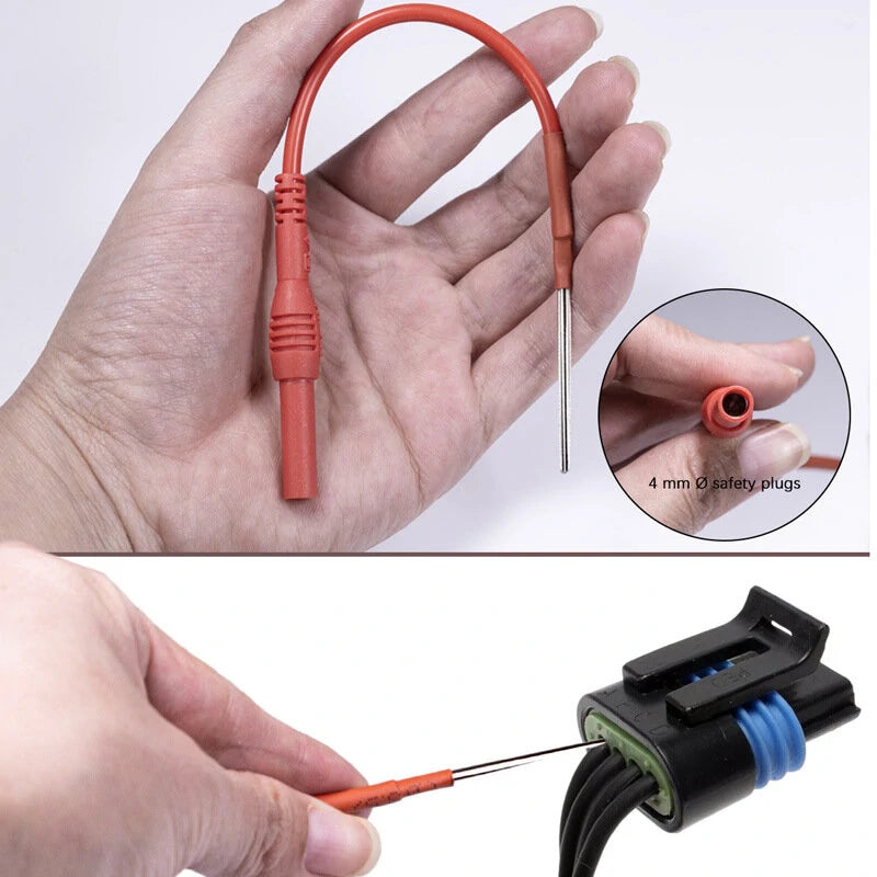 4mm Sheathed Banana Plugs & Outcrop Adapters for Multimeter Testing - Hook Needle Connector for Secure, Efficient Signal Integrity