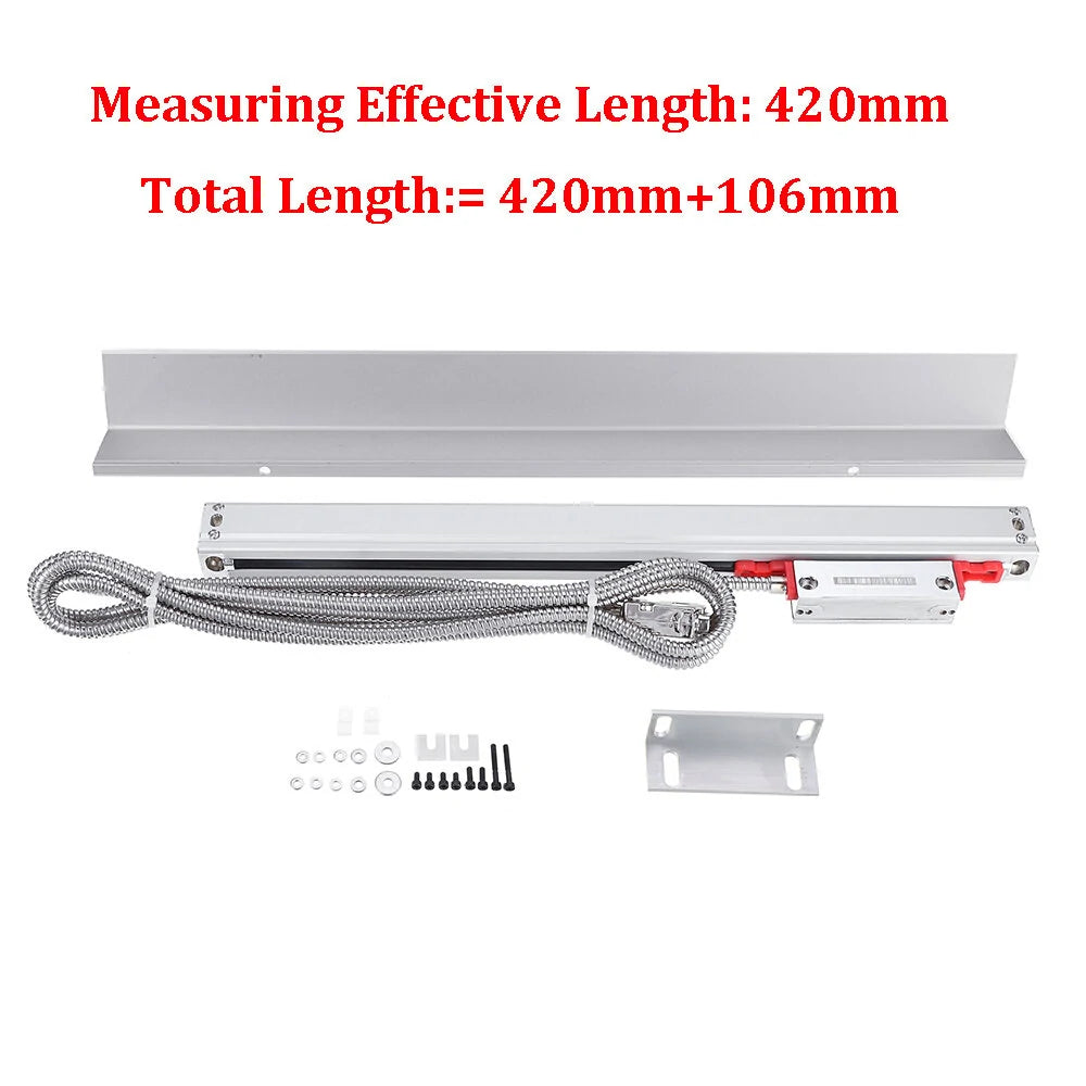 YIHAOGD YH LCD DRO & KA300 Linear Scale Encoders 5μm TTL 70-970mm for Lathe Tool